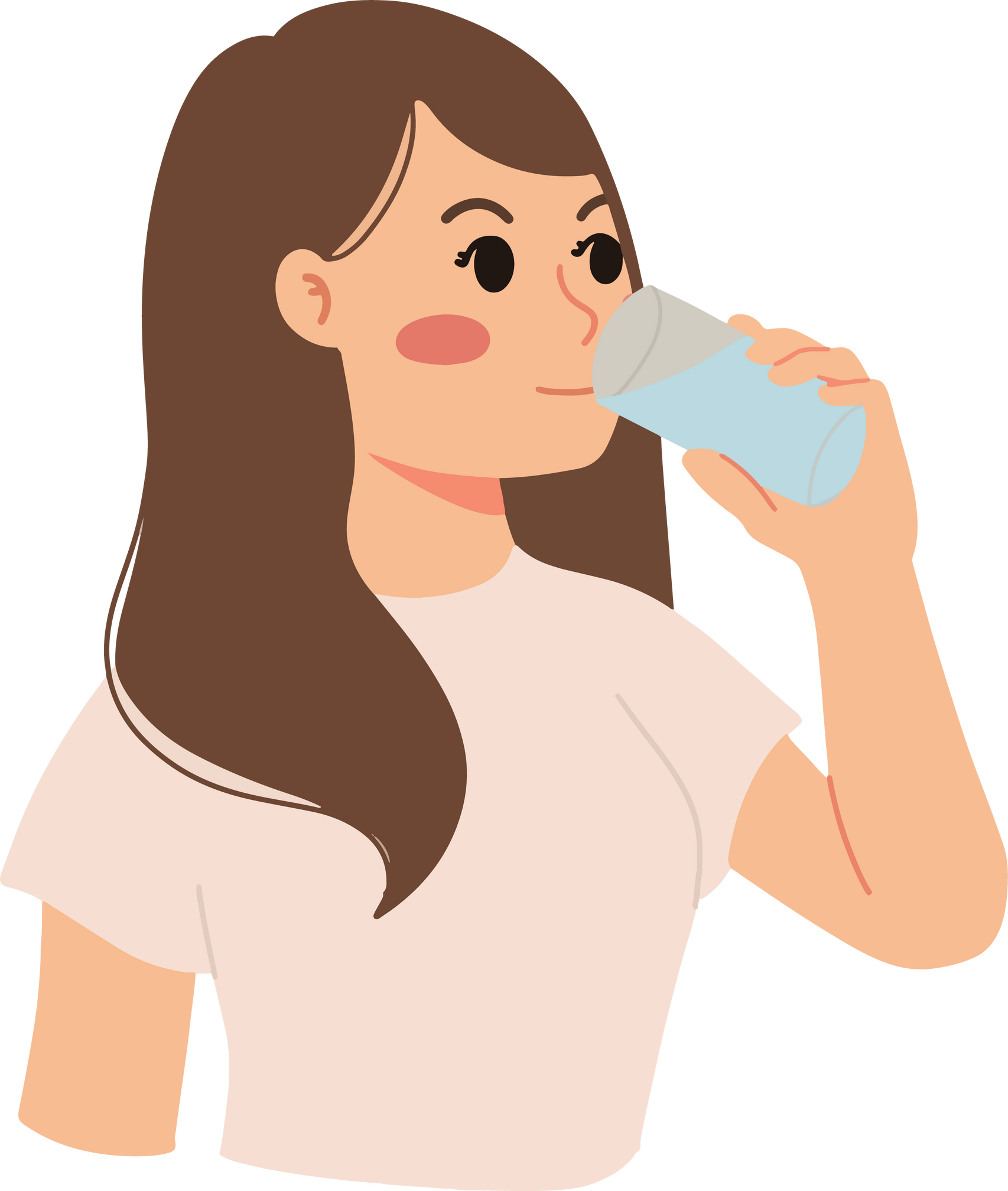 woman drinking water